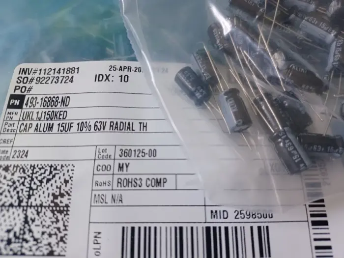 10 New Nichicon UKL 15uf 63v 10% Radial Capacitors low-leakage