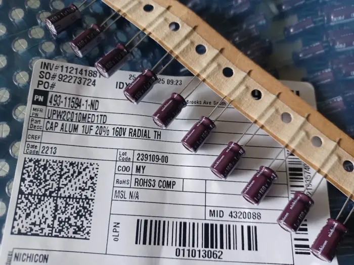 10 New Nichicon UPW 1uf 160V Radial Capacitors low-impedance