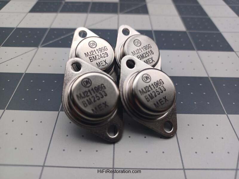 Transistors ONSEMI MJ21195G MJ21196G Matched Set of 4