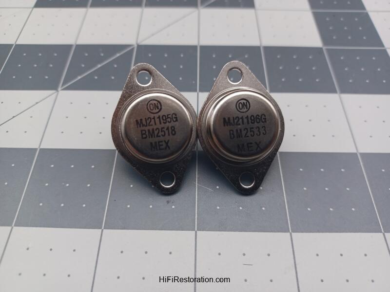 Transistors ONSEMI MJ21195G MJ21196G Complementary Pair
